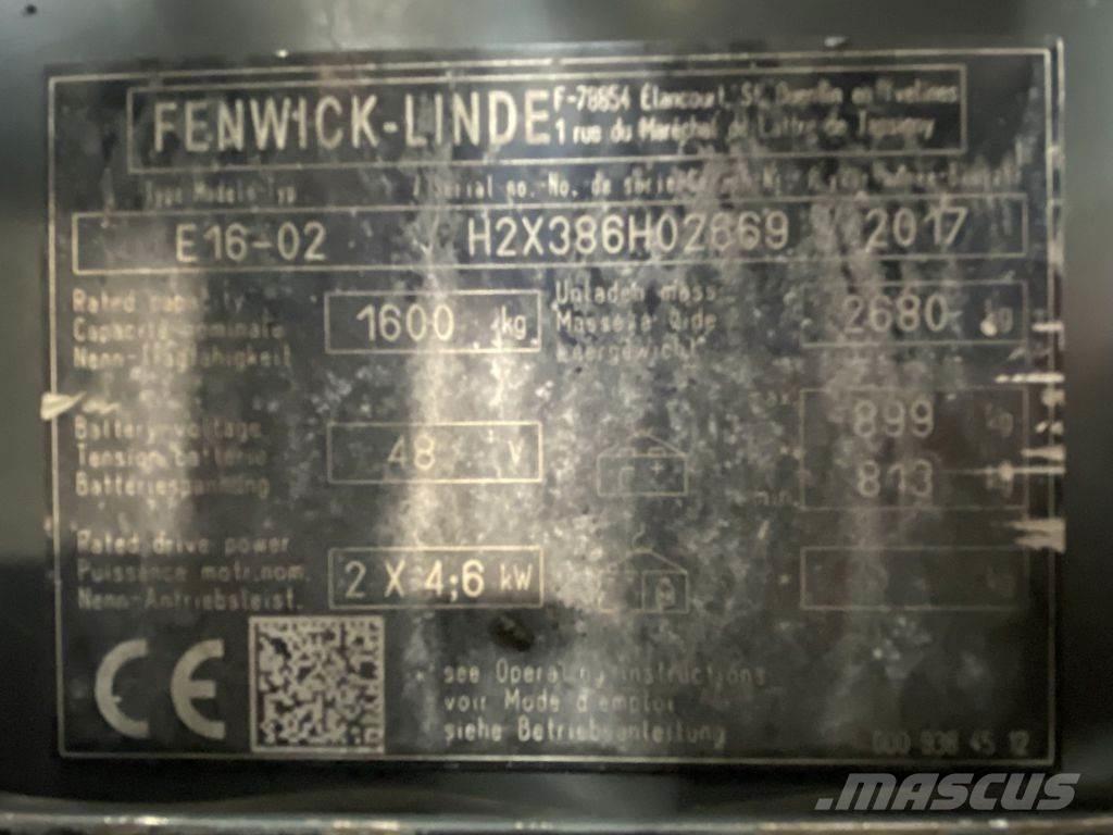 Linde E16 Electric forklift trucks