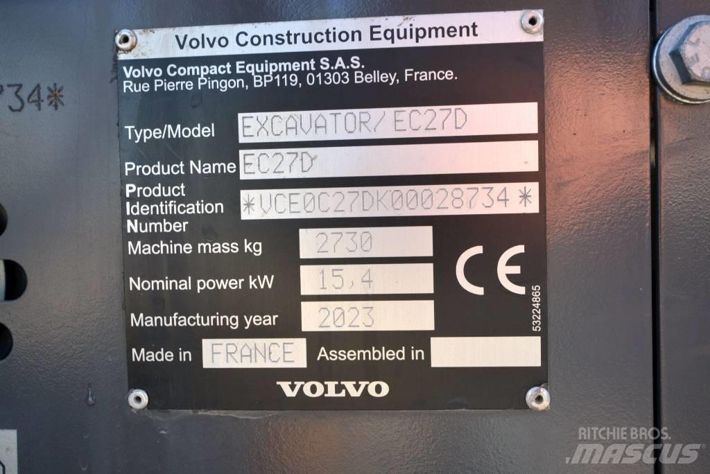 Volvo EC 27 D Mini excavators < 7t (Mini diggers)