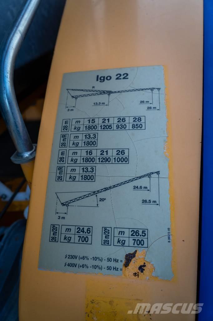 Potain Igo 22 Self erecting cranes