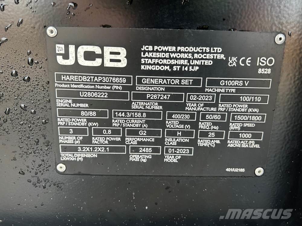 JCB G100RS Diesel Generators