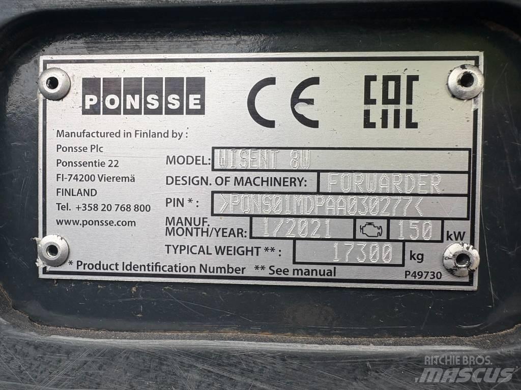 Ponsse Wisent 8W Forwarders