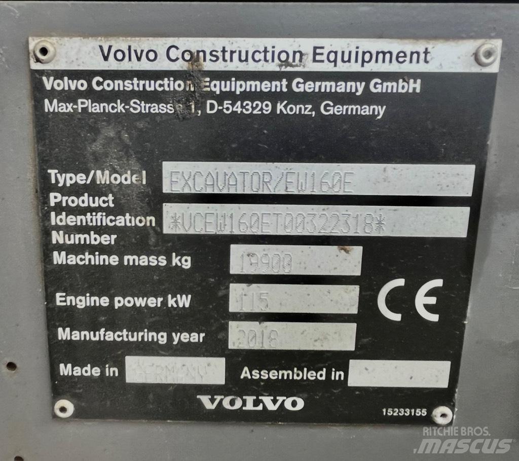 Volvo EW 160 E Wheeled excavators