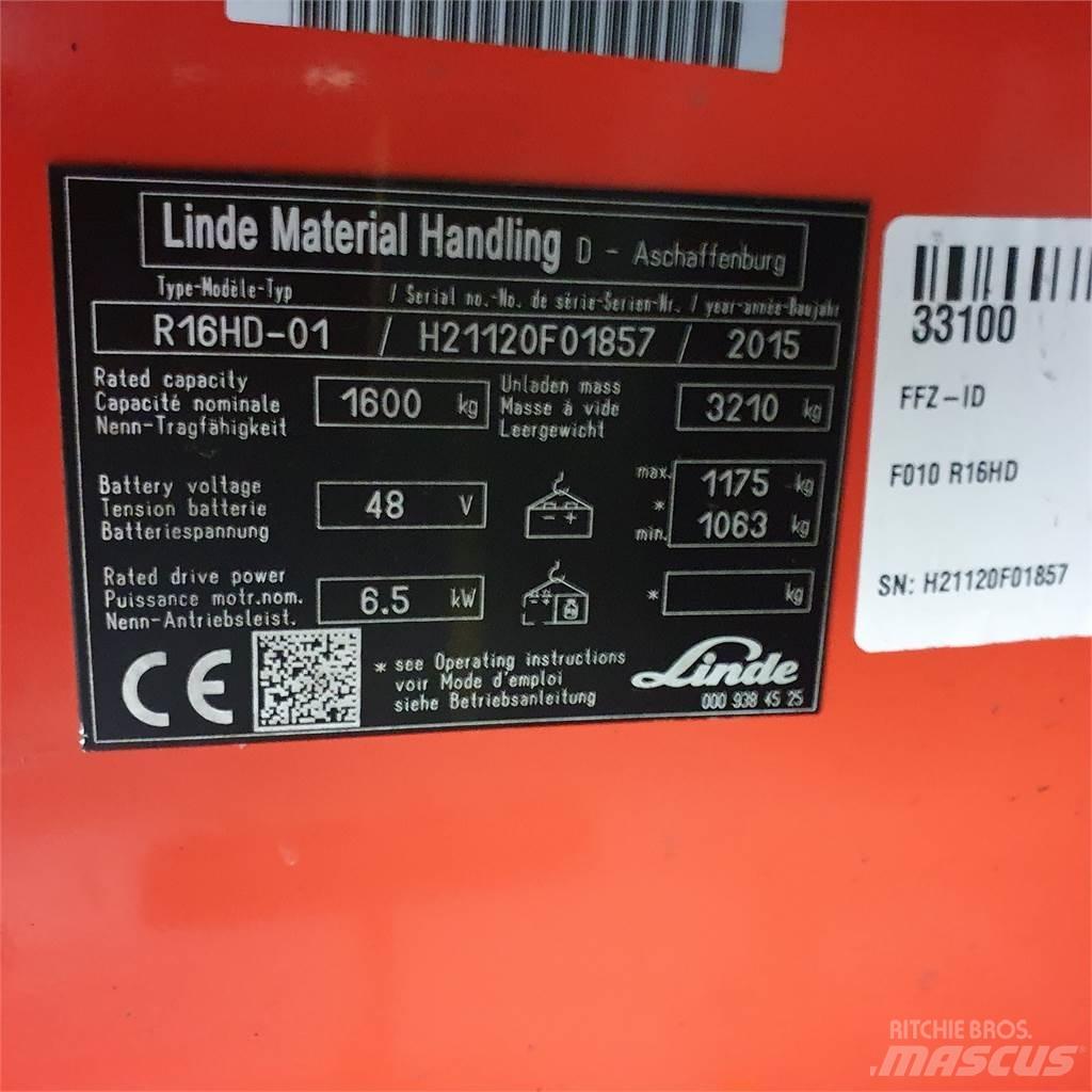 Linde R16HD Reach trucks