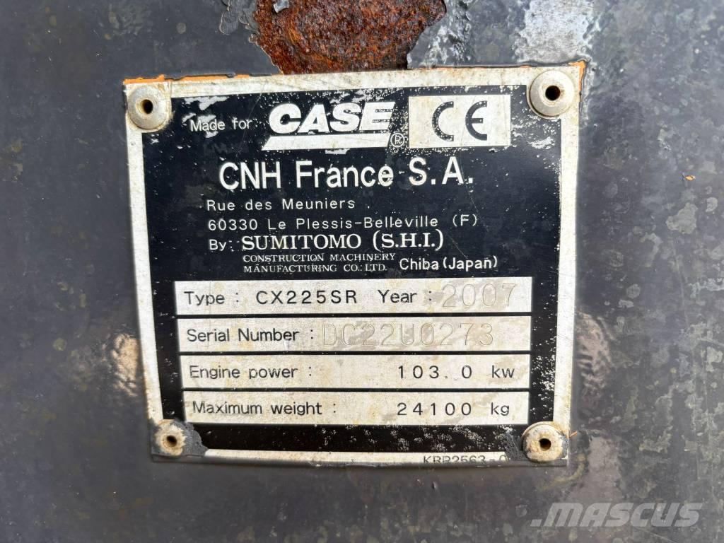 CASE CX 225 SR Crawler excavators