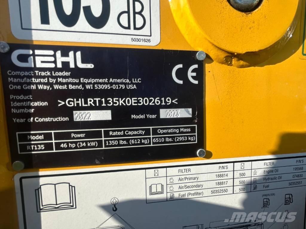 Gehl RT135 Skid steer loaders