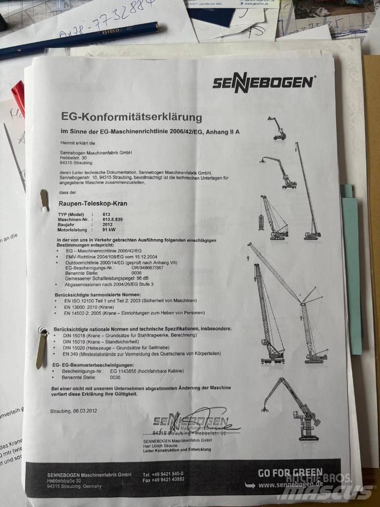 Sennebogen 613 R Tracked cranes