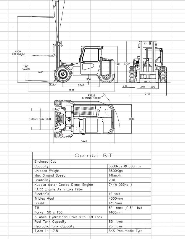 Combilift RT 3500 Rough terrain trucks