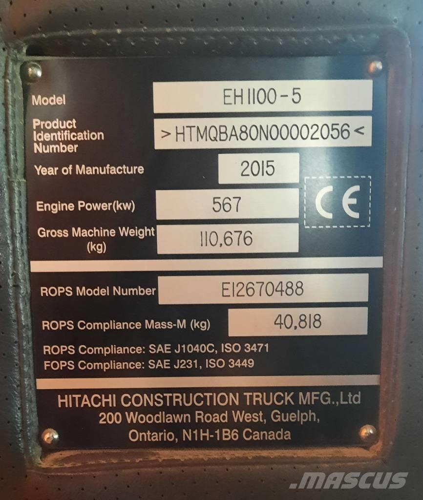 Hitachi EH 1100-5 Rigid dump trucks
