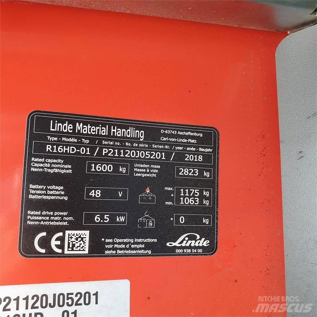 Linde R16HD Reach trucks