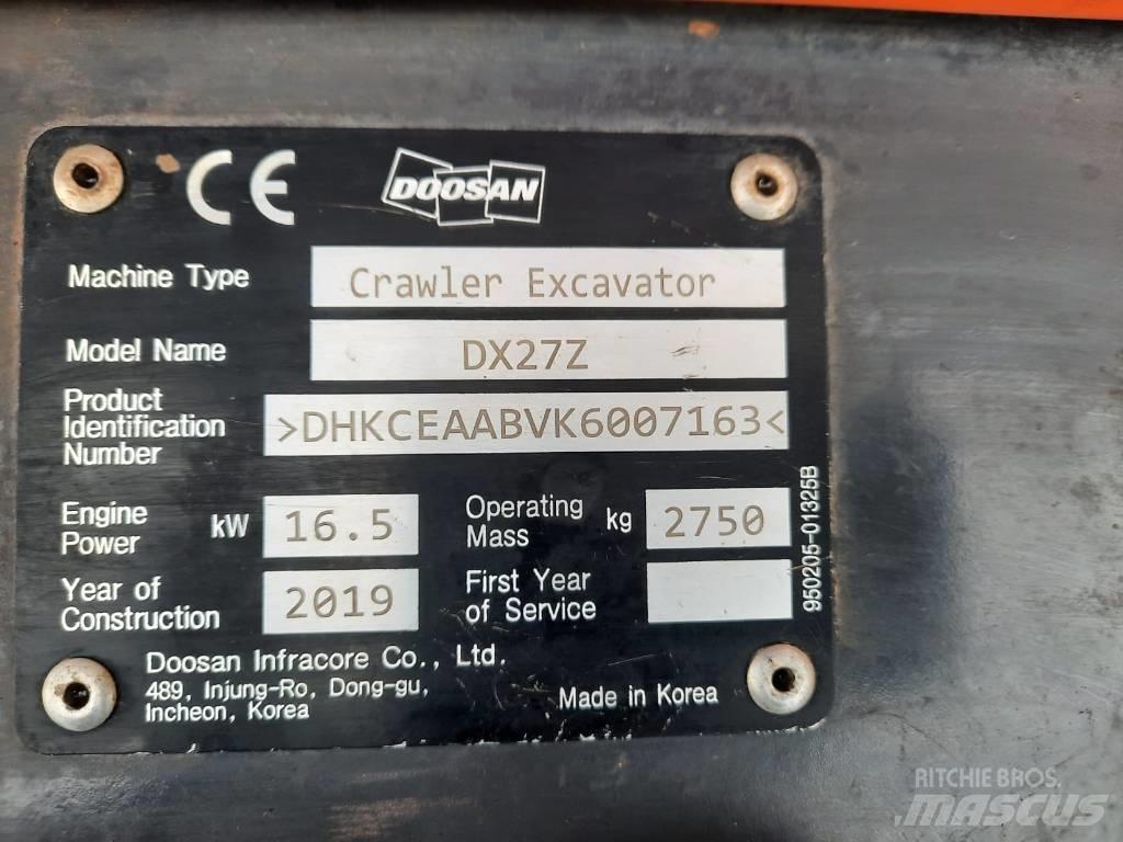 Doosan DX 27 Z Mini excavators < 7t (Mini diggers)