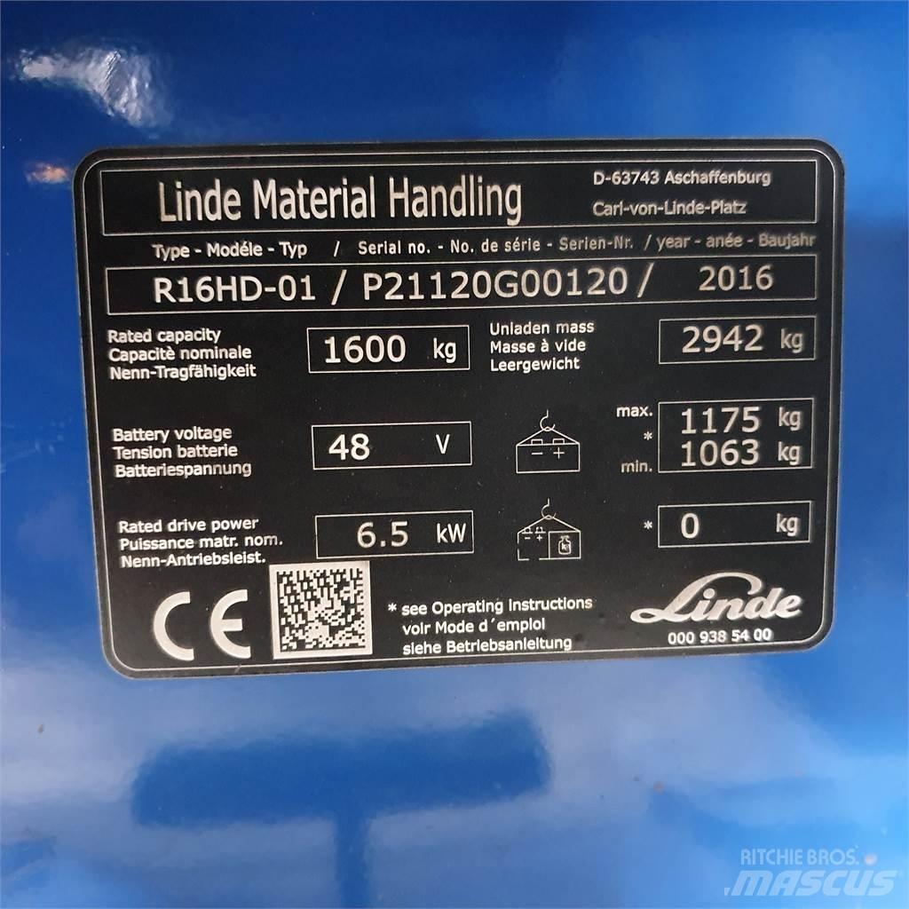 Linde R16HD Reach trucks