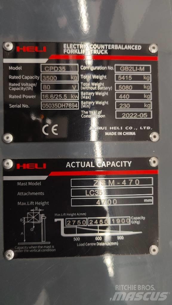 Heli CPD35-GB2LI Electric forklift trucks