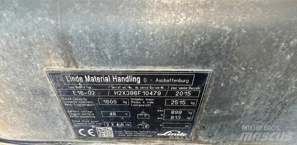 Linde E16 Electric forklift trucks