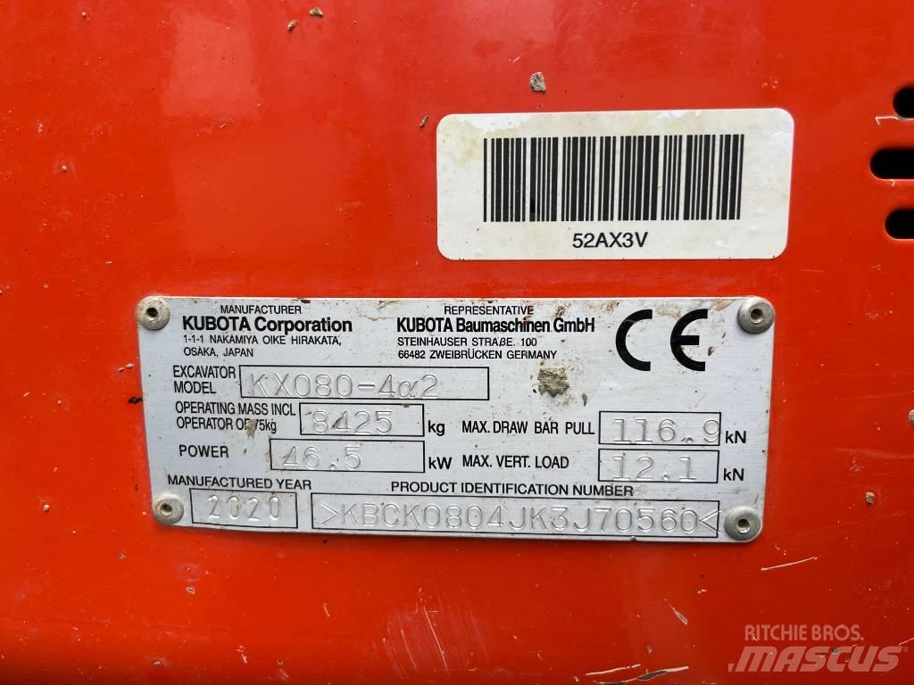 Kubota KX 080-4 Midi excavators  7t - 12t