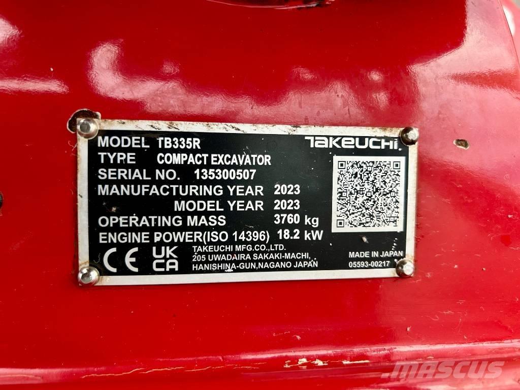 Takeuchi TB 335R V3 Mini excavators < 7t (Mini diggers)