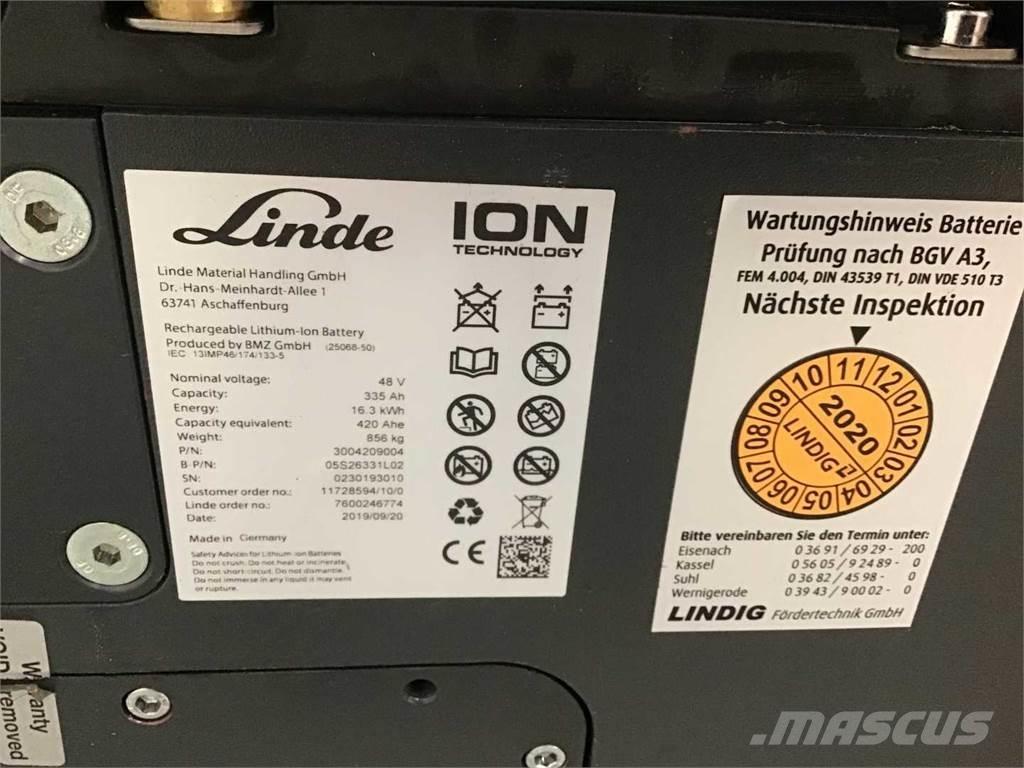 Linde E16 ION Electric forklift trucks