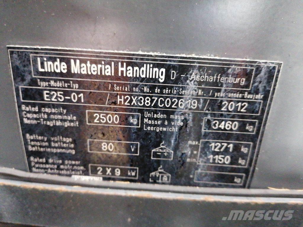 Linde E25-01 Electric forklift trucks