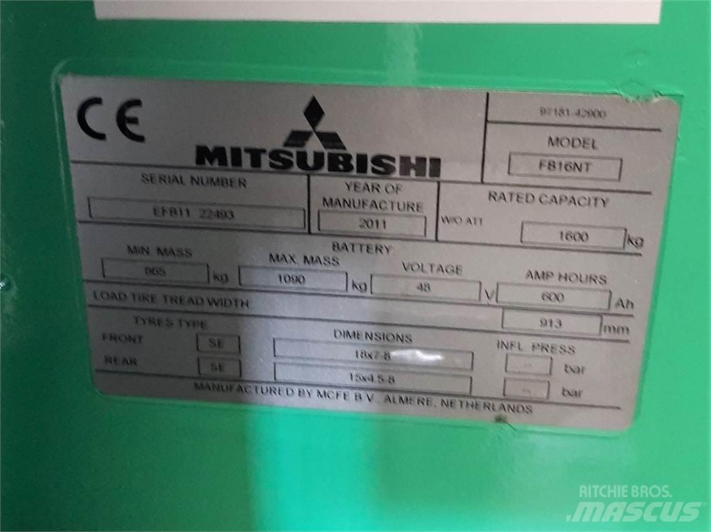 Mitsubishi FB16NT Electric forklift trucks