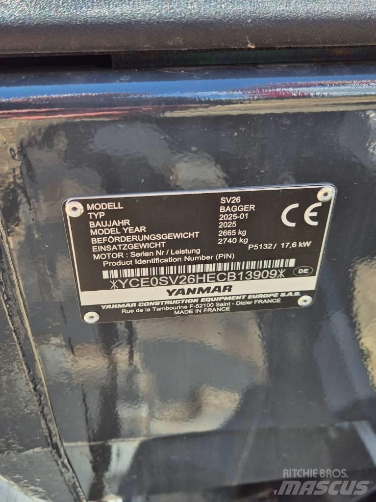 Yanmar SV26 Advance Mini excavators < 7t (Mini diggers)