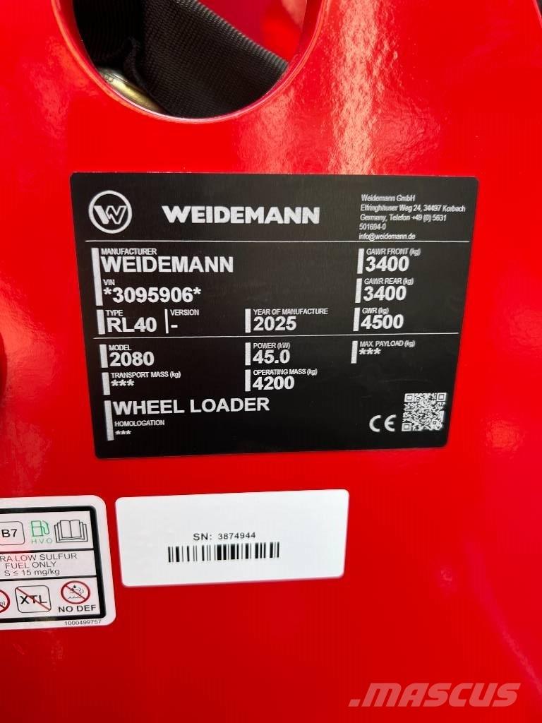 Weidemann 2080 Telehandlers for agriculture