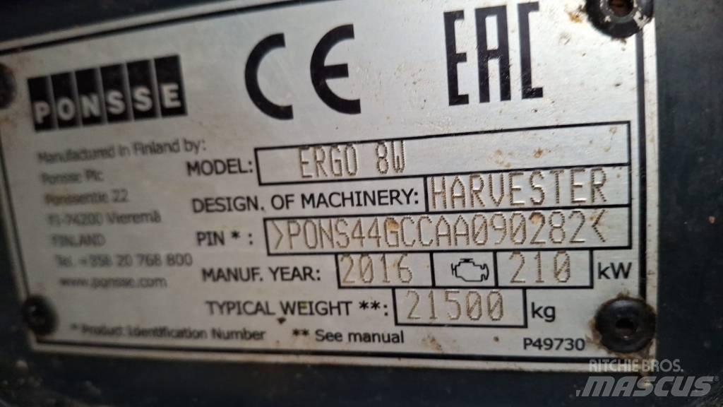 Ponsse ERGO 8W Harvesters
