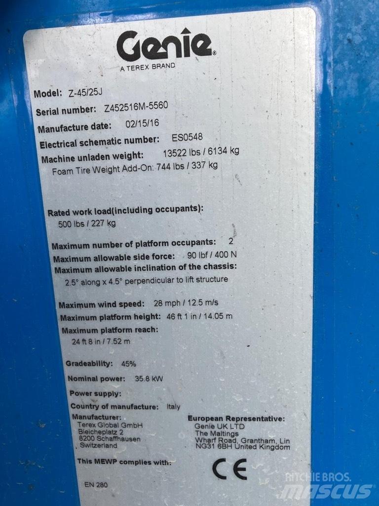 Genie Z 45/25 J Articulated boom lifts
