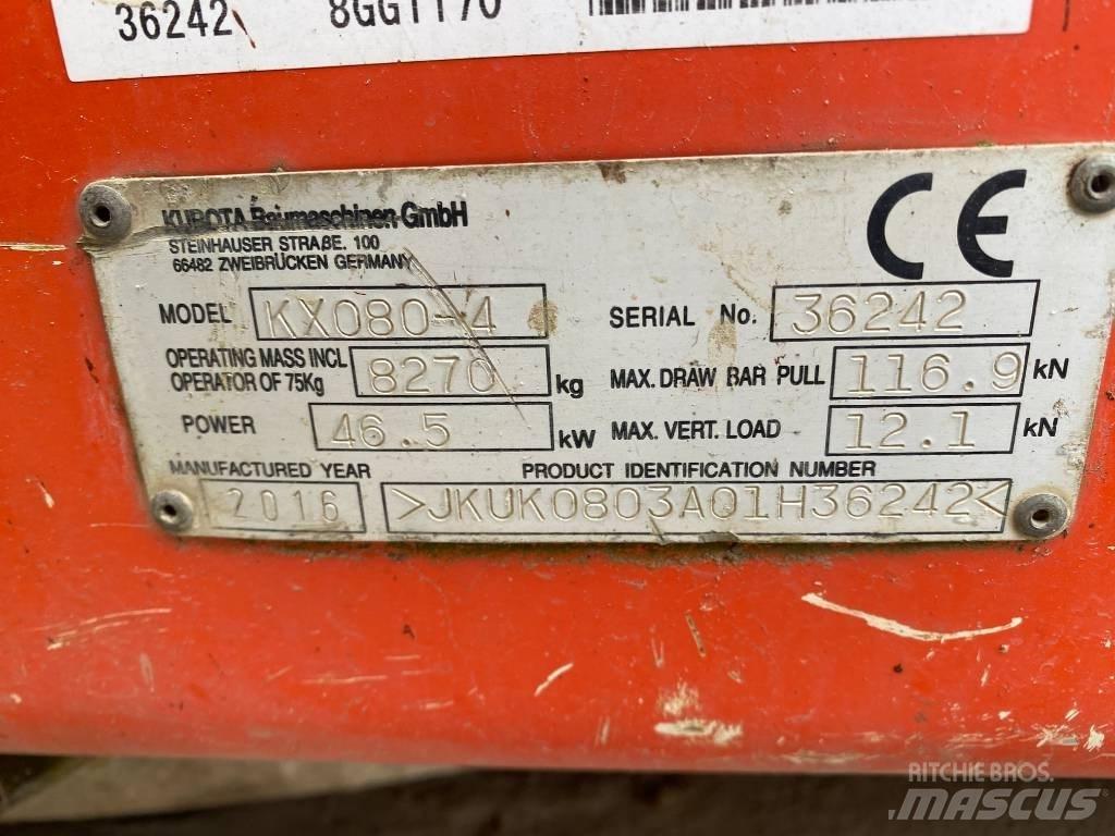 Kubota KX 080-4 Midi excavators  7t - 12t