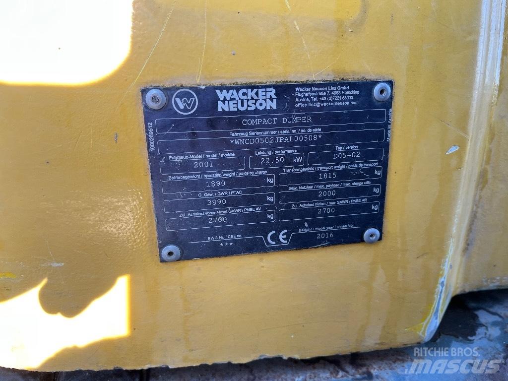 Wacker Neuson 2001 Site dumpers