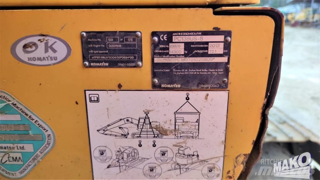 Komatsu PC 138 US-8 Crawler excavators