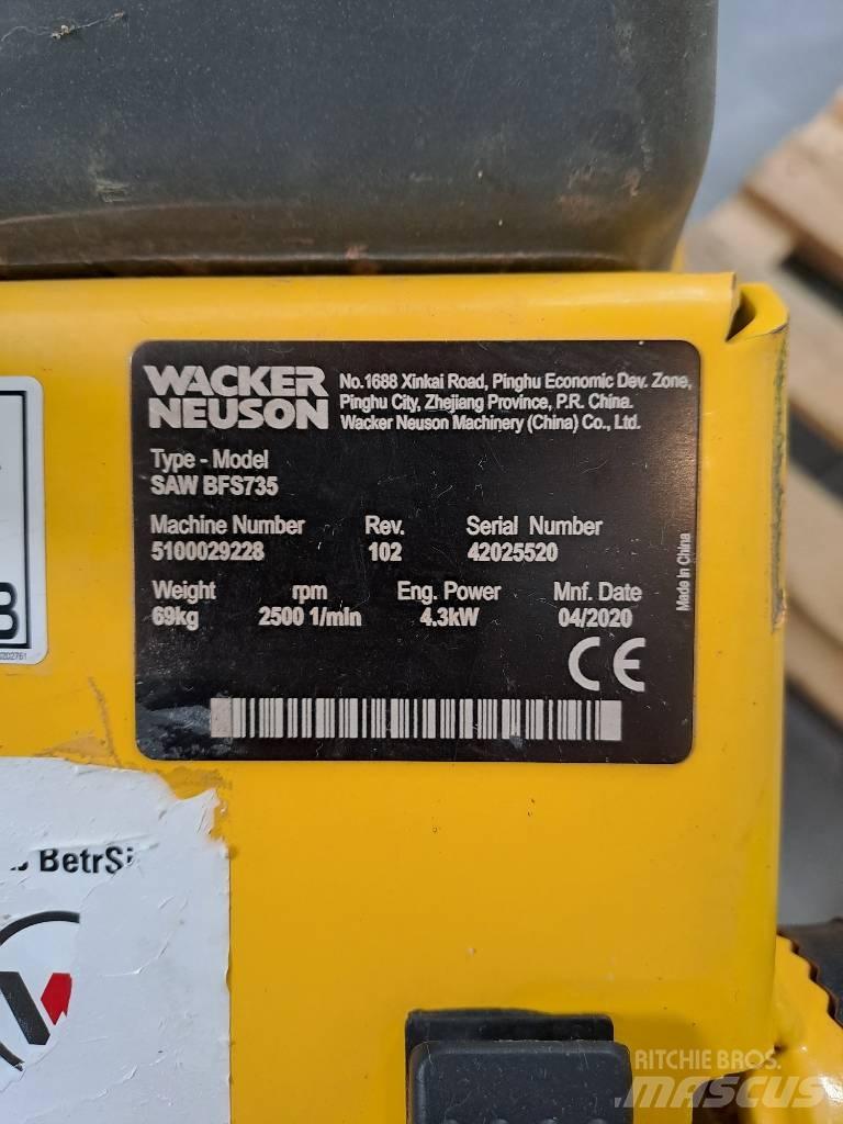 Wacker Neuson BFS735 Rock and Concrete Saws