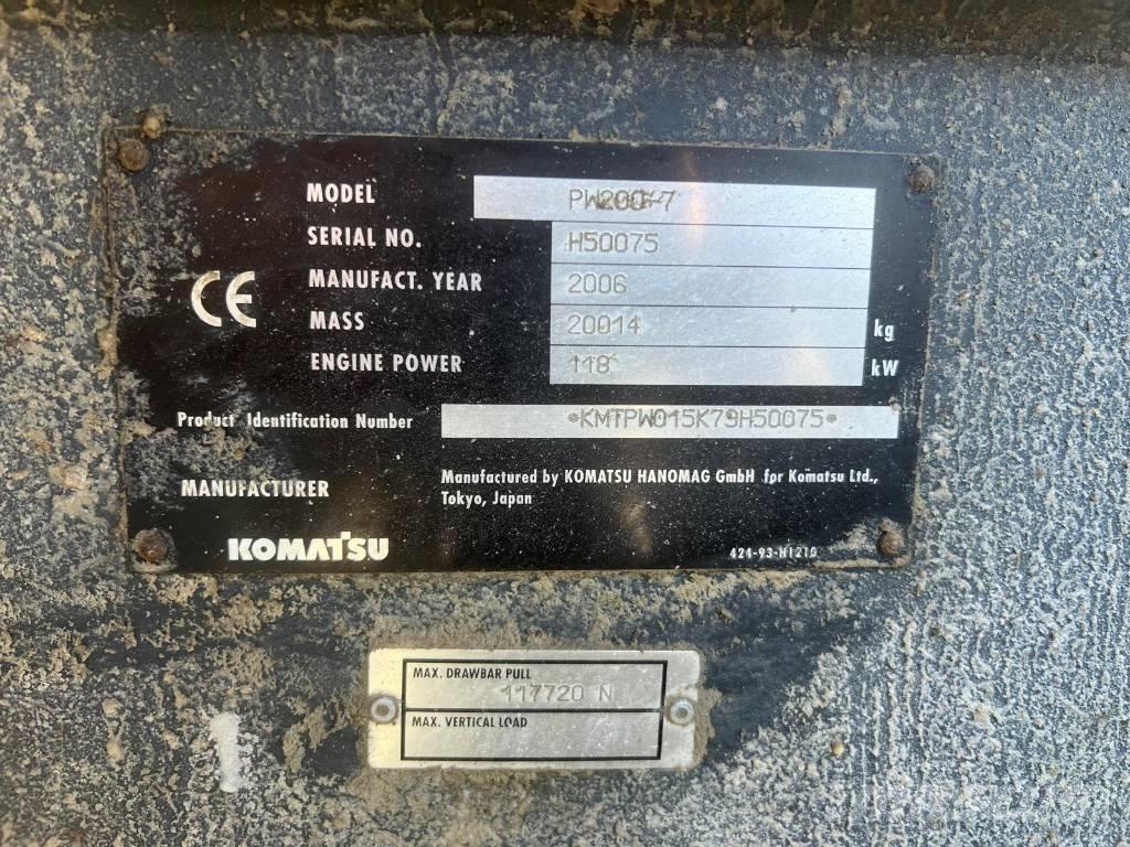 Komatsu PW 200-7 Wheeled excavators