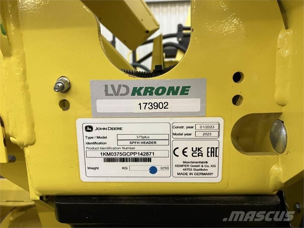 Kemper 375Plus Combine harvester accessories