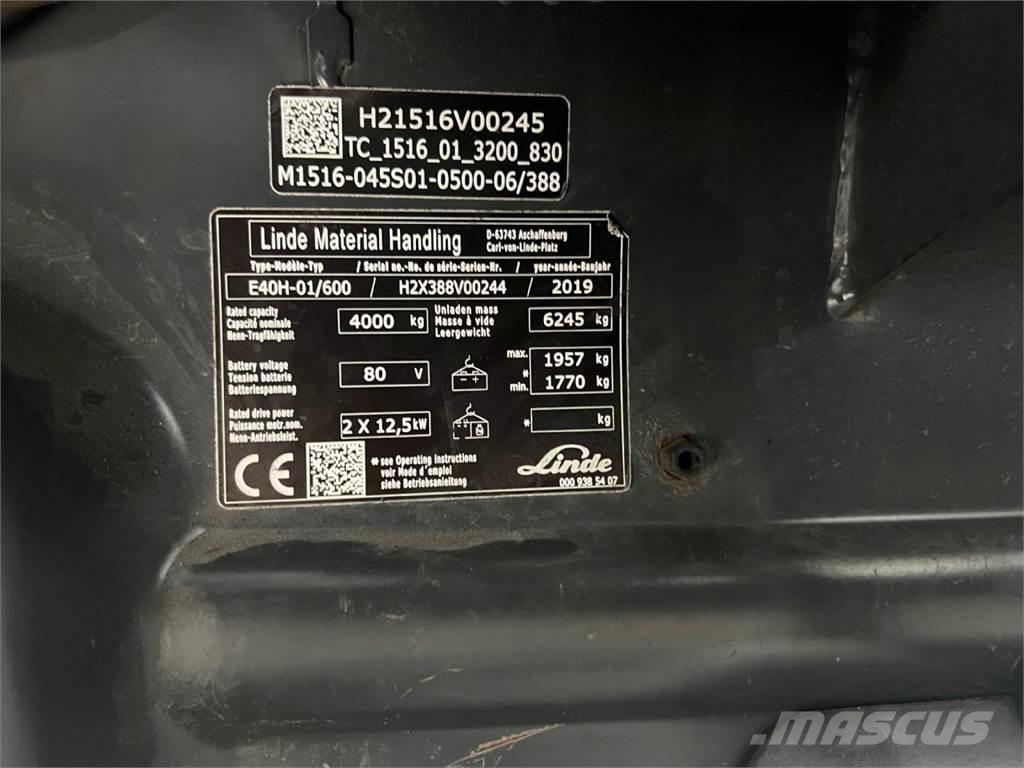 Linde E40H-01/600 Electric forklift trucks