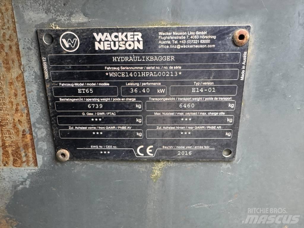 Wacker Neuson ET65 Crawler excavators