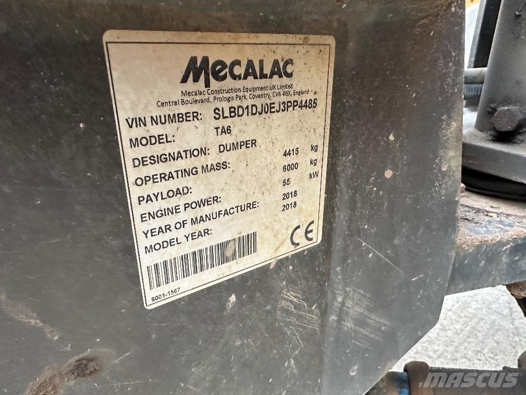 Mecalac TA 6 Site dumpers