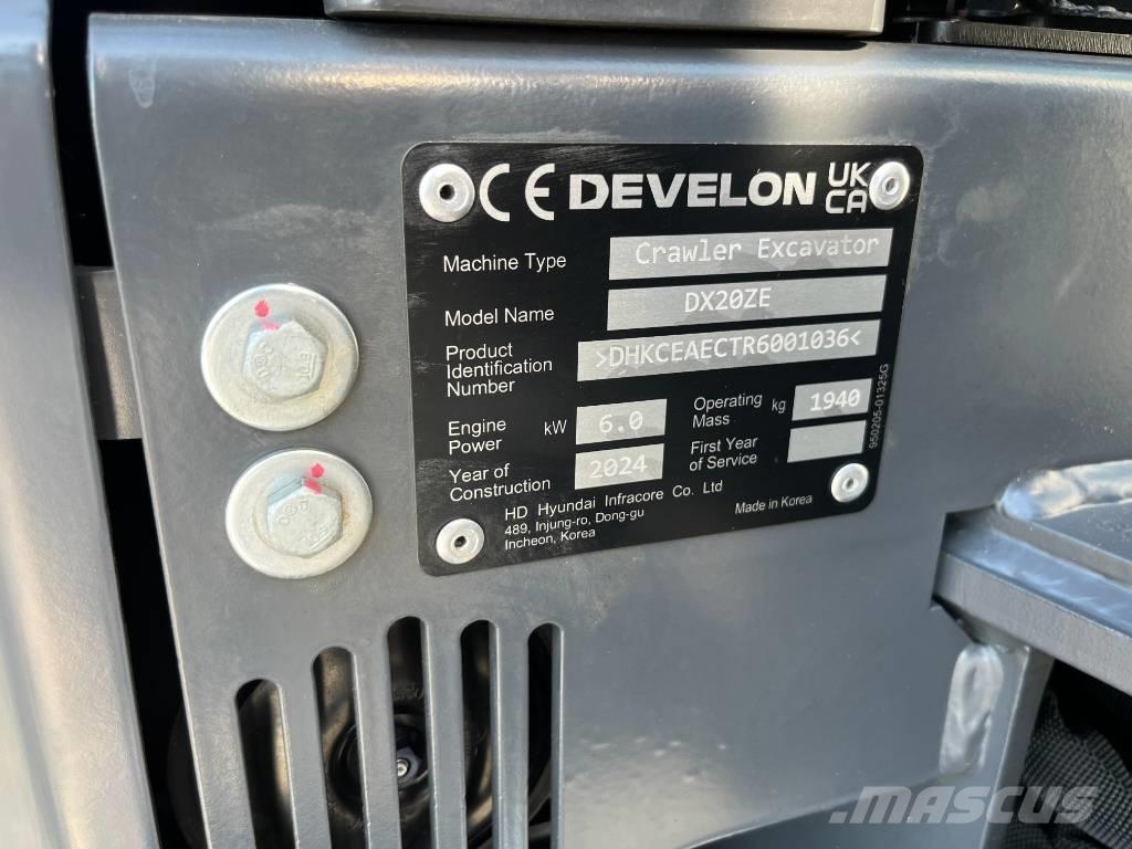 Develon DX 20 ZE Mini excavators < 7t (Mini diggers)