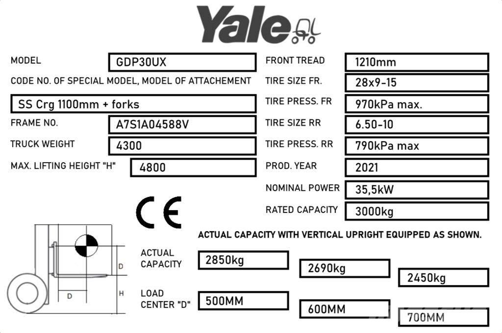 Yale GDP30UX Diesel trucks