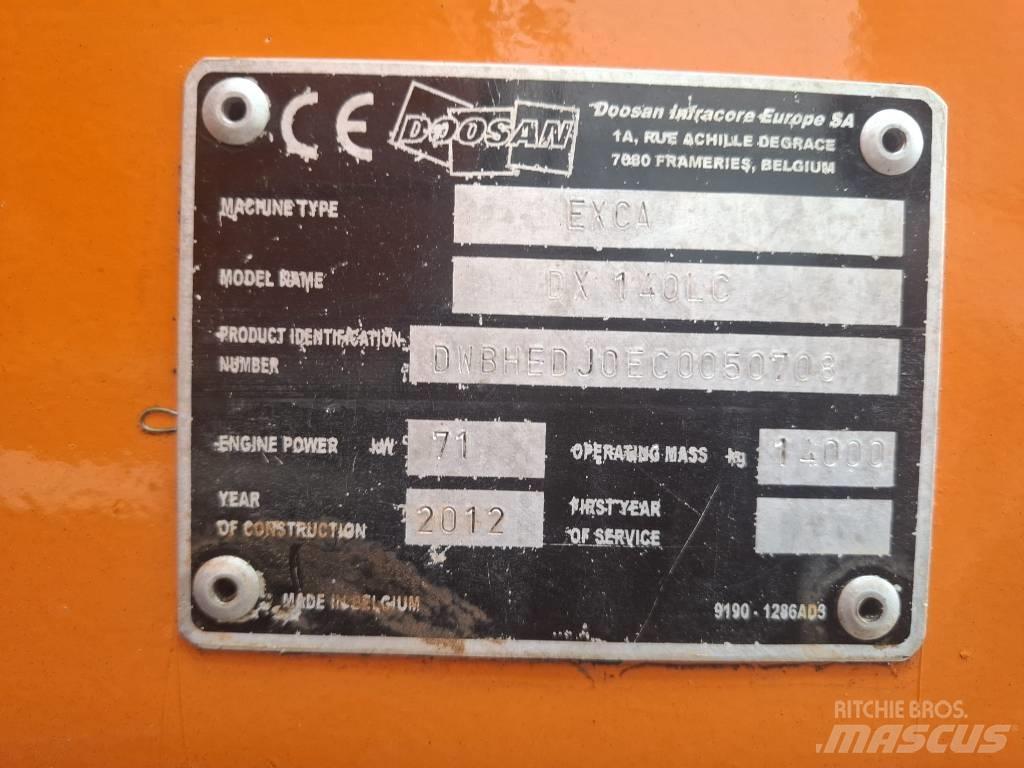 Doosan DX 140 LC Crawler excavators