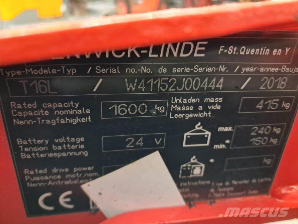 Linde T16L Low lifter