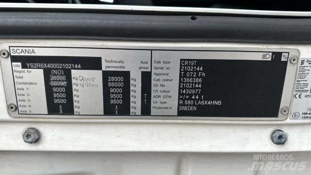 Scania R 580 Tractor Units
