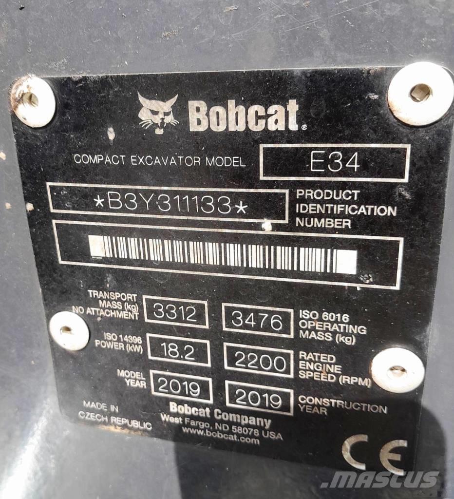 Bobcat E34 Mini excavators < 7t (Mini diggers)