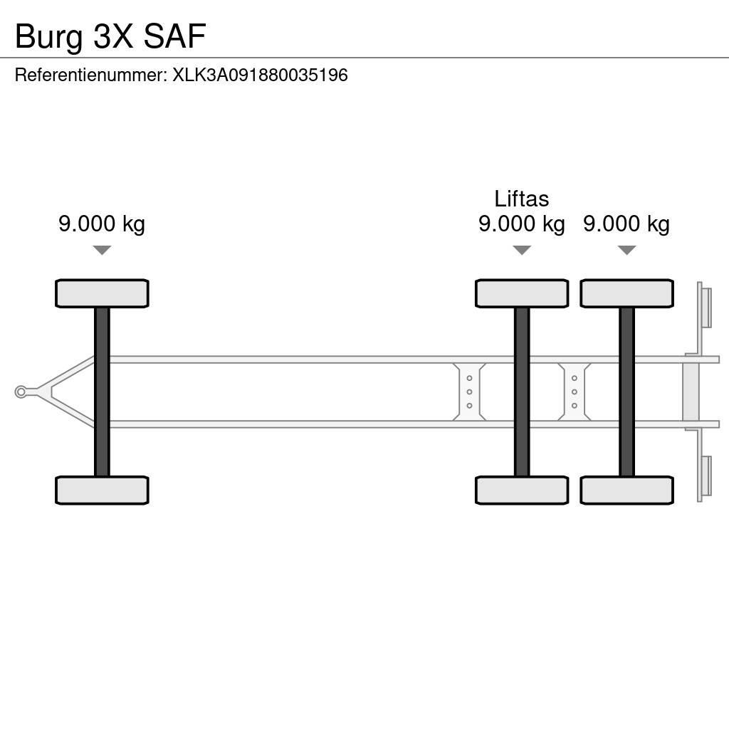 Burg 3X SAF Containerframe trailers