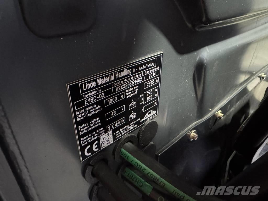 Linde E 16 C-02 Electric forklift trucks