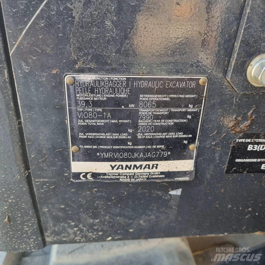 Yanmar Vio 80-1A Midi excavators  7t - 12t