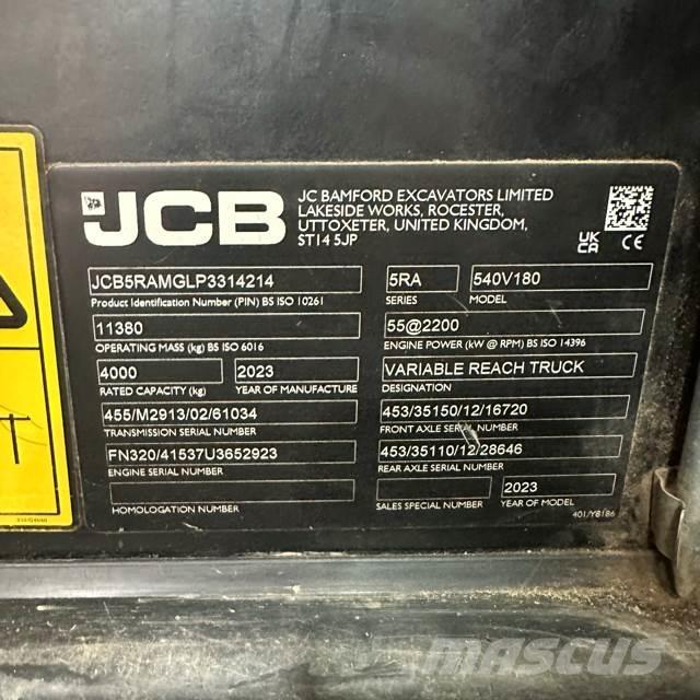 JCB 540-180 Telescopic handlers
