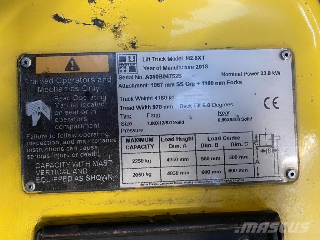 Hyster H2.5XT Diesel trucks