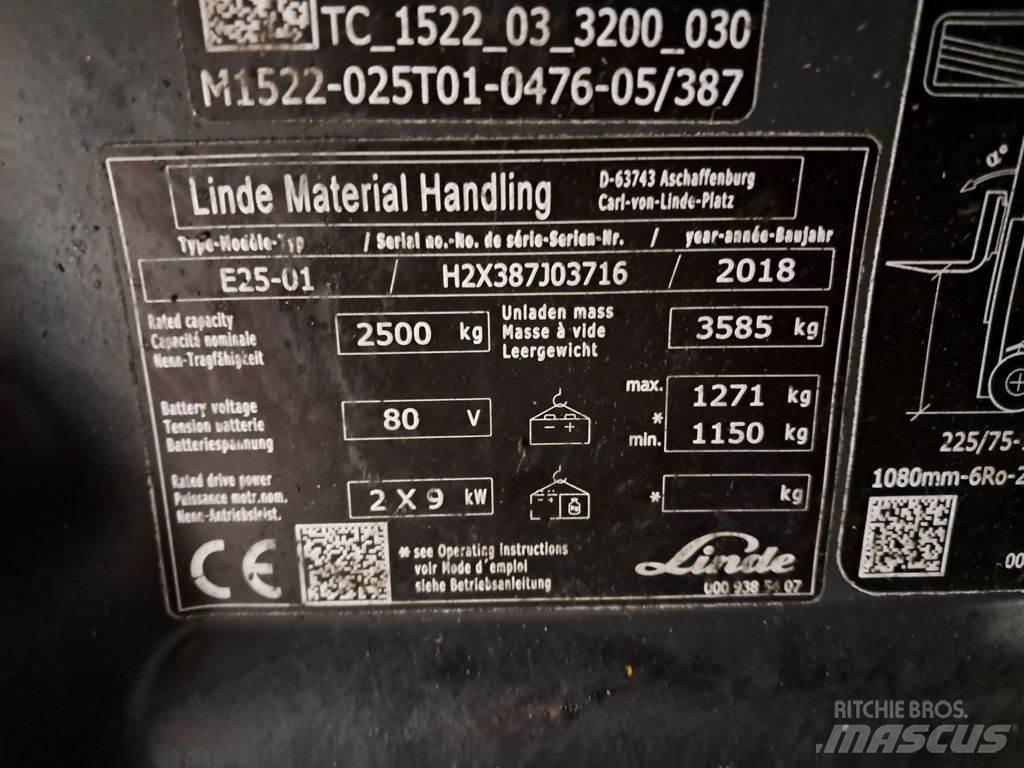 Linde E25-01 Electric forklift trucks