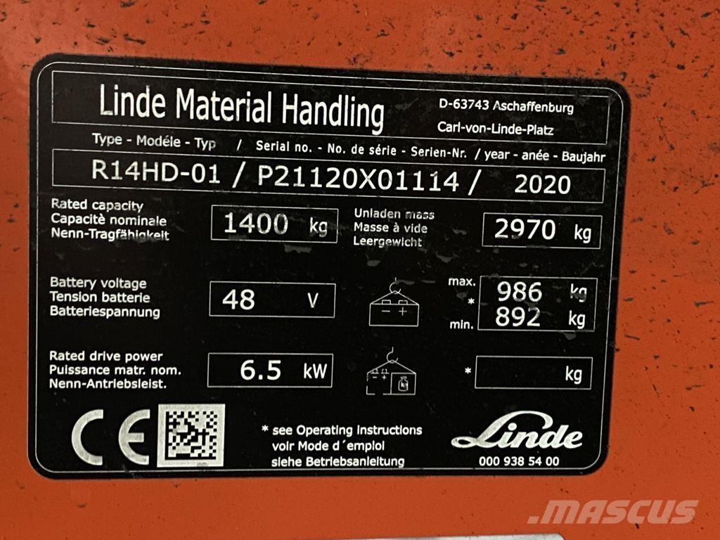 Linde R14HD-01 Reach trucks