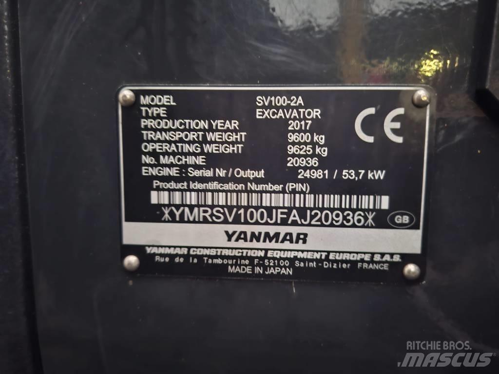 Yanmar SV 100-2A Midi excavators  7t - 12t