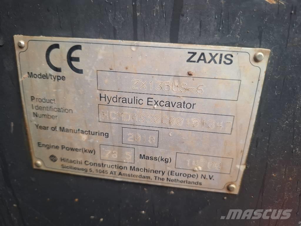 Hitachi ZX 135 US-6 Crawler excavators